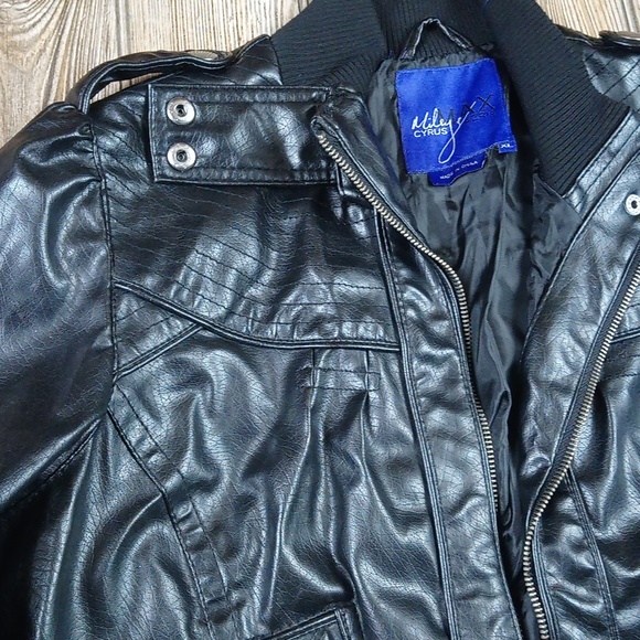 Black Faux Leather Moto Jacket - Picture 4 of 16